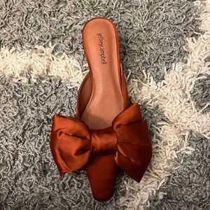 Jeffrey Campbell Ruban Rust Satin Flats
